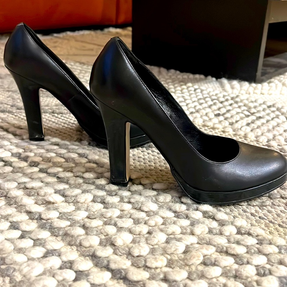 Coke Haan black platform heel size 8 1/2B